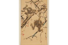 CHEN WEN HSI (SINGAPOREAN, 1906-1991) - TWO GIBBONS