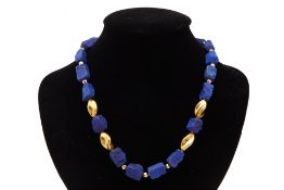 A LAPIS LAZULI NECKLACE