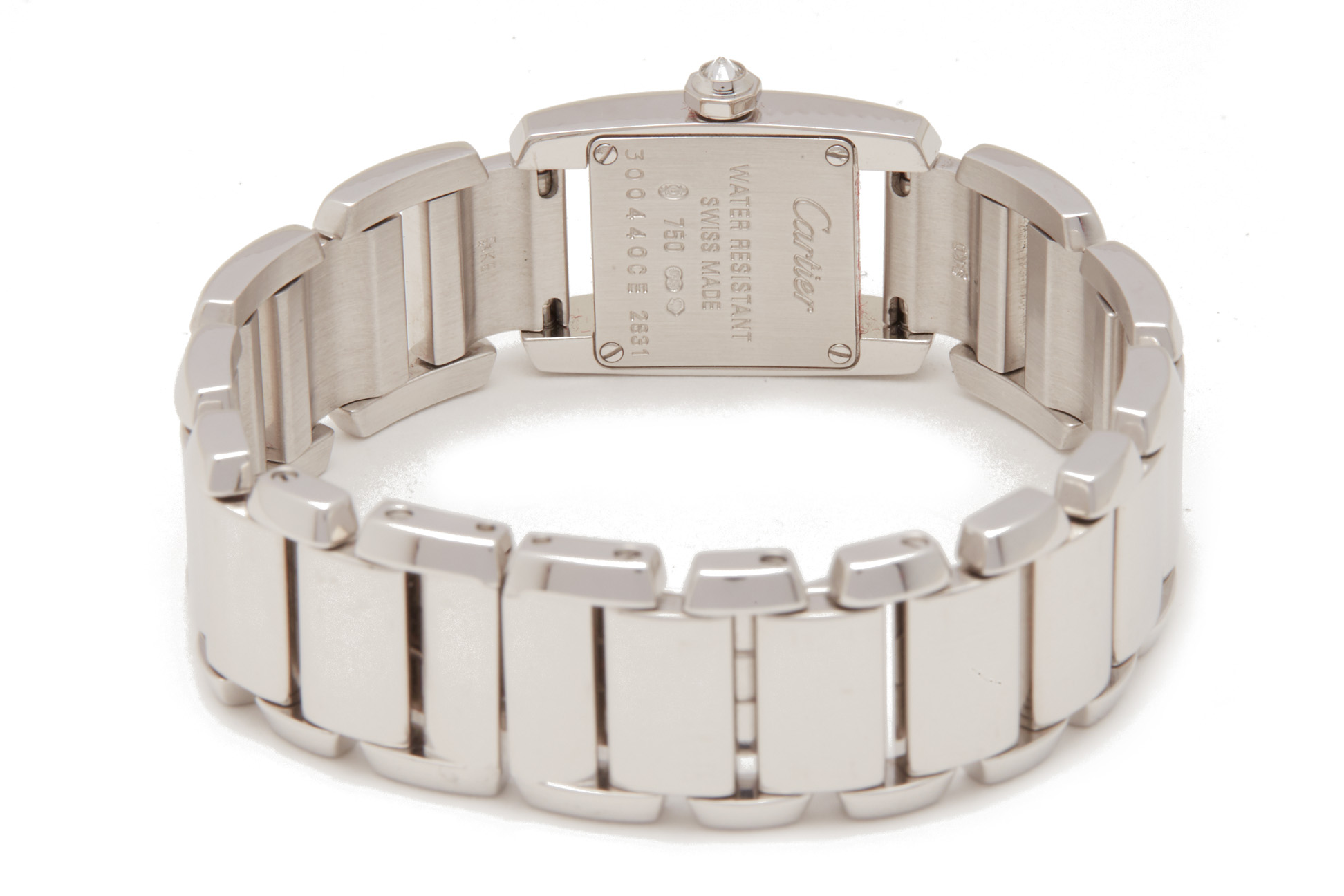 A CARTIER TANKISSIME WHITE GOLD AND DIAMOND BRACELET WATCH - Image 3 of 3