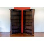 A PAIR OF OPEN BOOKCASES