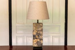 A MARBLE TABLE LAMP