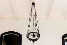 A SET OF FOUR DUTCH COLONIAL PENDANT LIGHTS