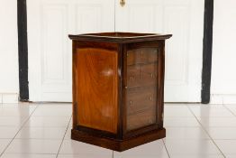 AN INDIAN ROSEWOOD SIDE CABINET