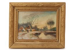 LOUIS APOL (DUTCH, 1850–1936) - DUTCH WINTER LANDSCAPE