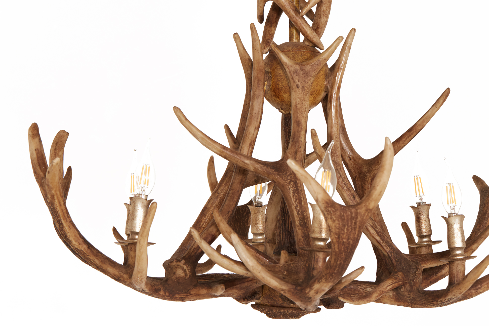 A TIMOTHY OULTON ANTLER SIX-LIGHT CHANDELIER (2) - Image 3 of 3