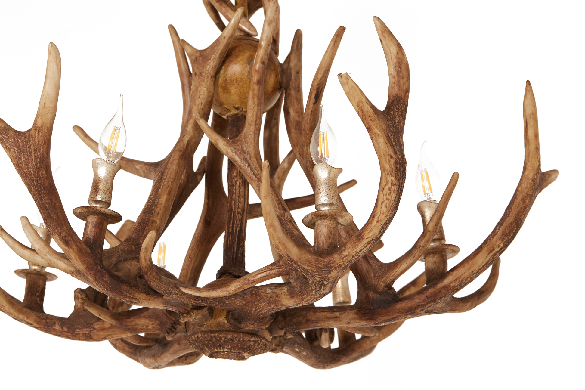 A TIMOTHY OULTON ANTLER SIX-LIGHT CHANDELIER (2) - Image 2 of 3