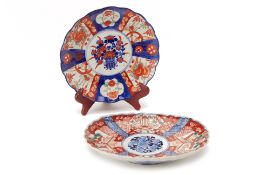 TWO JAPANESE IMARI PORCELAIN PLATES