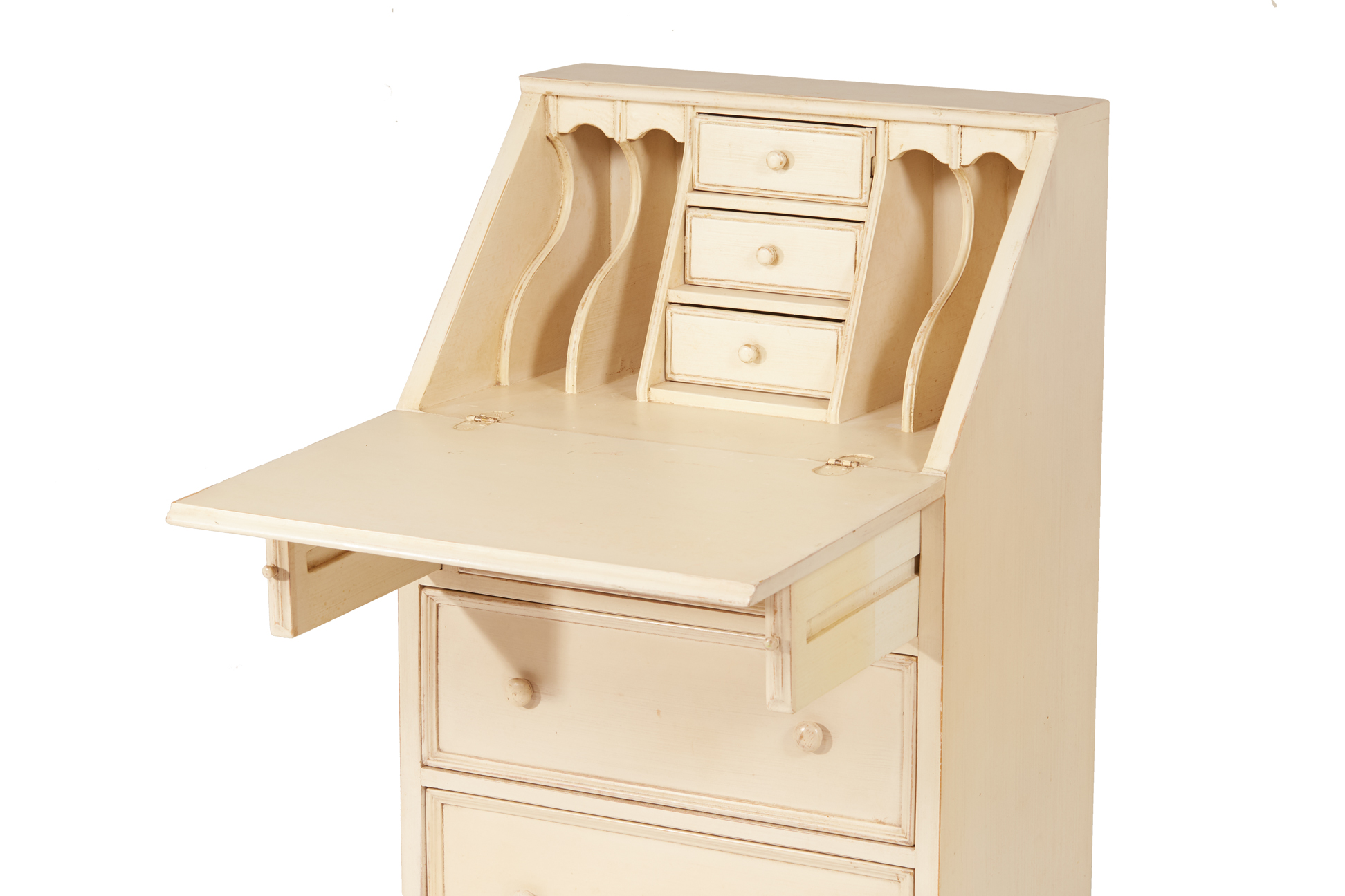 A SMALL WHITE PAINTED BUREAU - Image 2 of 2