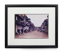 A PHOTOGRAPHIC PRINT OF TELOK AYER STREET, SINGAPORE