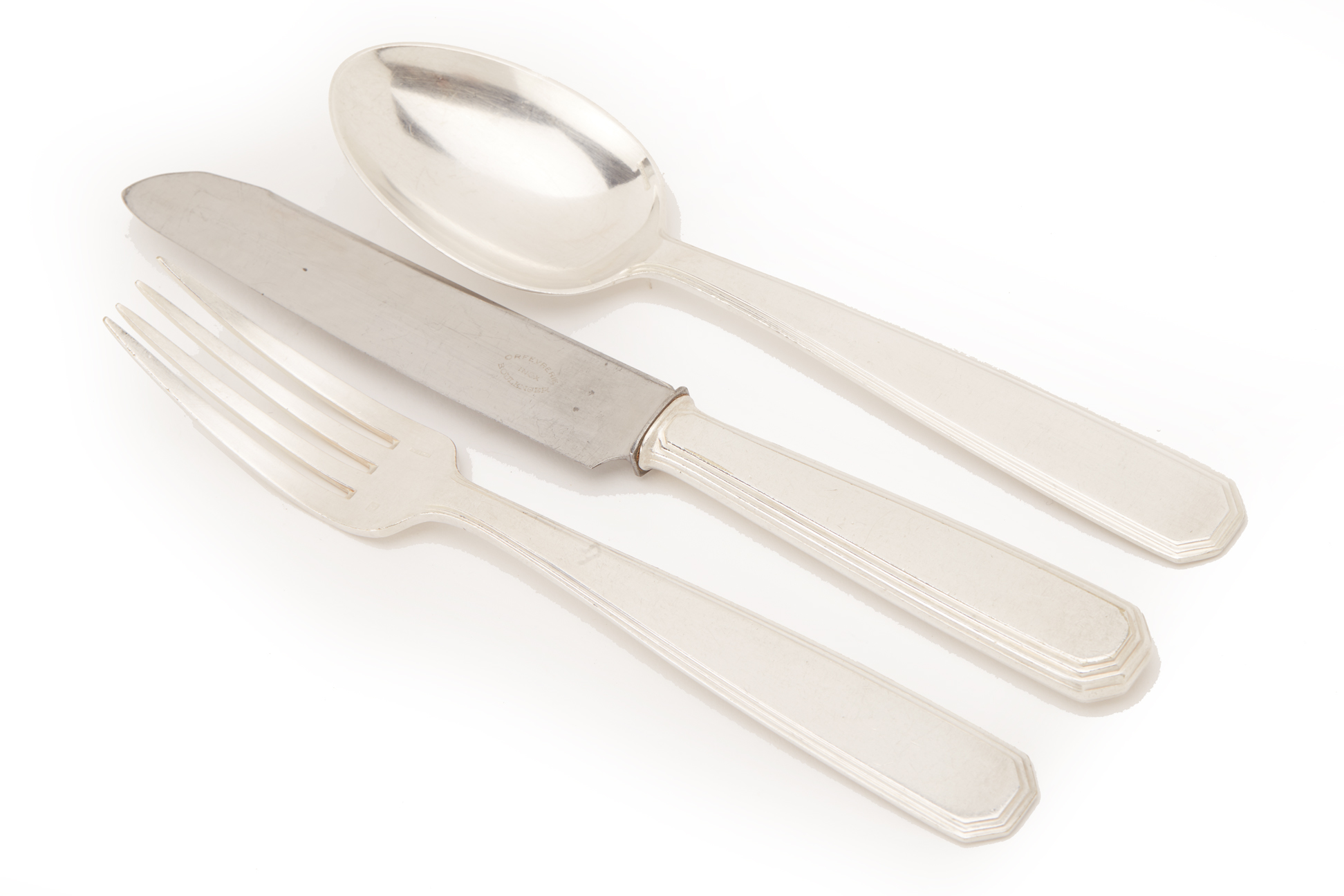 A SERVICE OF FRENCH SILVER PLATED CUTLERY