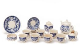 A MASONS IRONSTONE BLUE AND WHITE PART TEA SERVICE