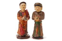 TWO VIETNAMESE POTTERY FIGURES