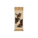 A CHINESE SCROLL OF MOUNTAIN LANDSCAPE