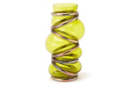 A VANESSA MITRANI 'CHAIN RING' STUDIO GLASS VASE