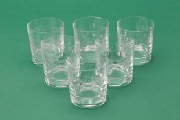 A LARGE QUANTITY OF FRENCH CRISTAL D'ARQUES WHISKY TUMBLERS