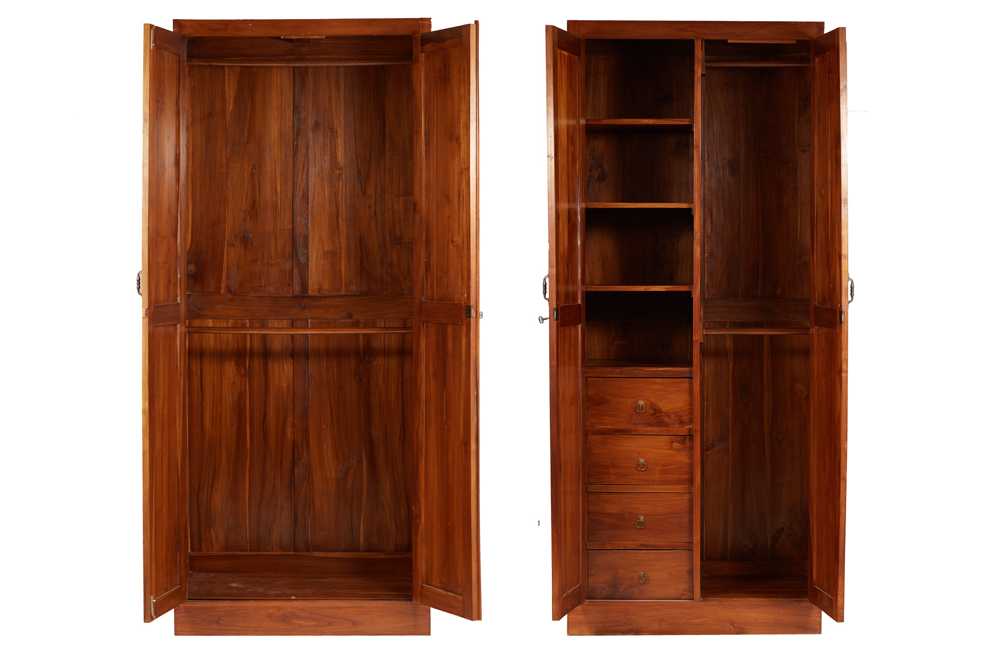 A PAIR OF LARGE PANELLED WARDROBES - Image 2 of 2