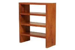 A SMALL TEAK BOOKSHELF