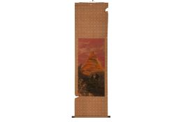 A CHINESE HANGING SCROLL OF THE PYRAMIDS EGYPT