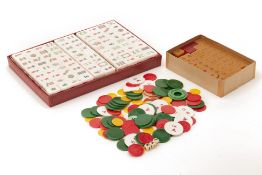 TWO SETS OF MAHJONG TILES AND A BAG OF CHIPS