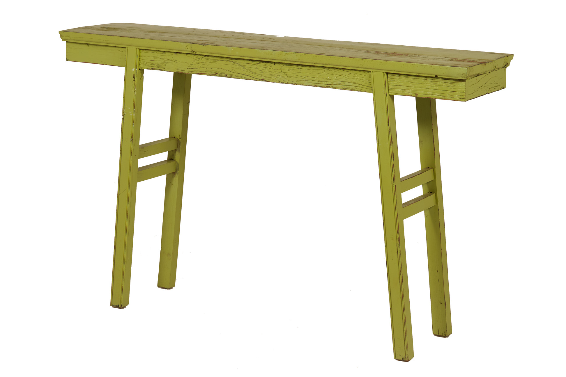 A GREEN PAINTED CHINESE CONSOLE TABLE