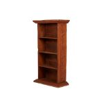 A CARVED TEAK BOOKCASE