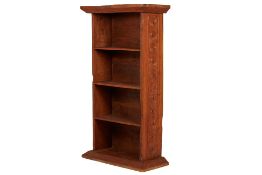 A CARVED TEAK BOOKCASE