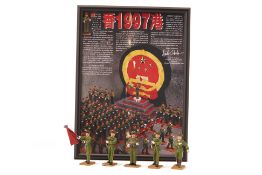 A 'KING AND COUNTRY' COMMEMORATIVE PRINT & MODEL SOLDIERS