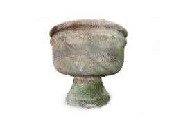 A GARDEN PEDESTAL URN