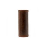 A BROWN LEATHER UMBRELLA STAND