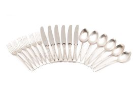 A PART SERVICE OF RADAD ISRAEL SILVER PLATED CUTLERY