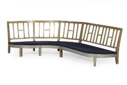 A CURVED WOOD SOFA FRAME