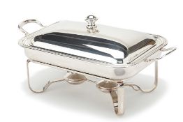 AN ITALIAN SILVER PLATED CHAFING DISH