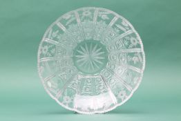 A LARGE CRYSTAL CENTREPIECE BOWL