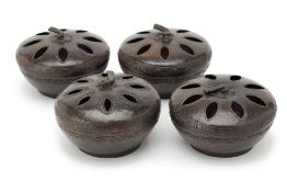 FOUR SOUTHEAST ASIAN METALWARE CONTAINERS