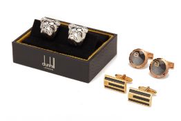 THREE PAIRS OF CUFFLINKS