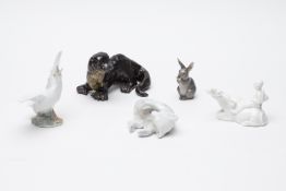 A GROUP OF ROYAL COPENHAGEN AND OTHER MODELS OF ANIMALS