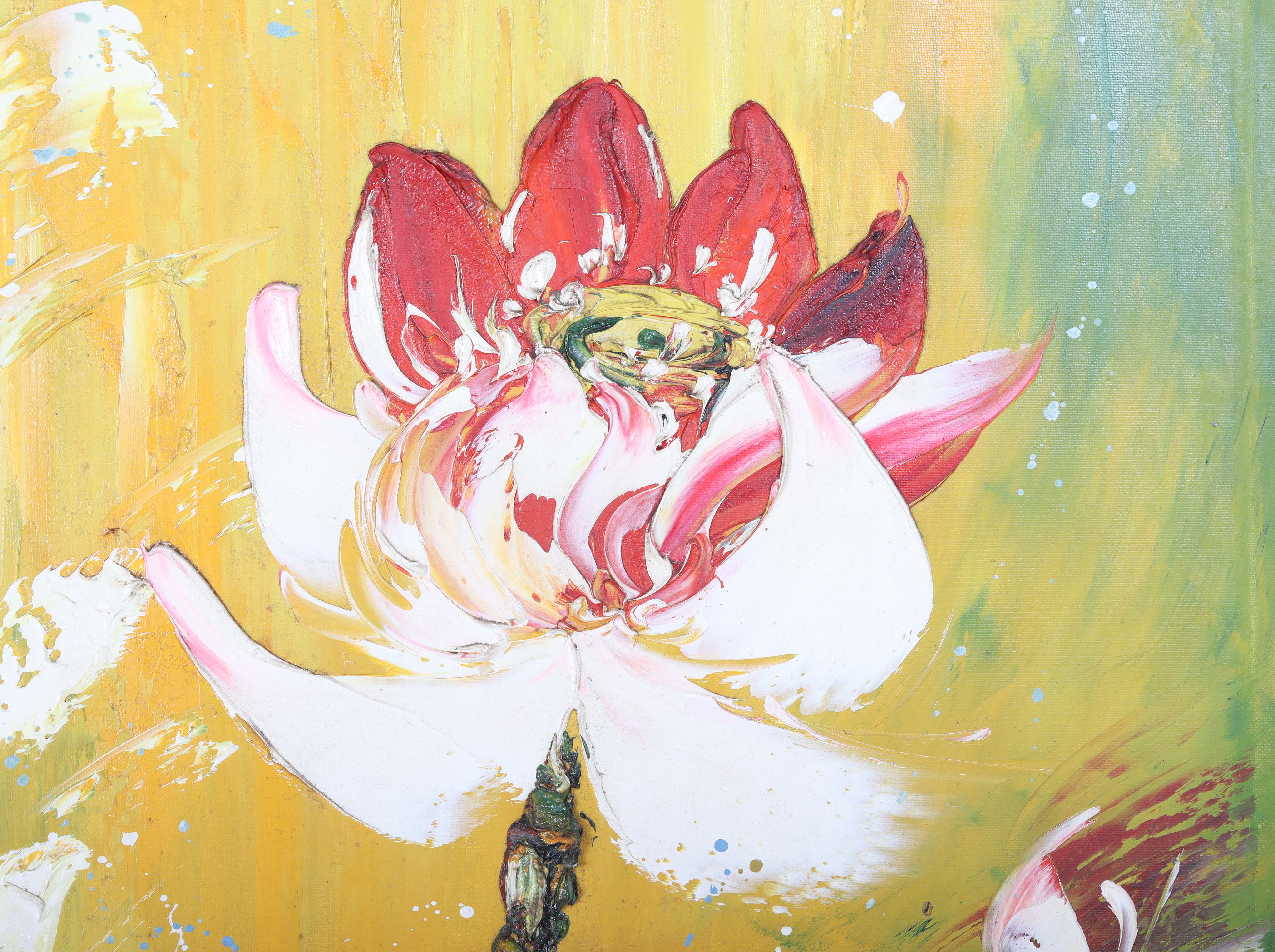 UNKNOWN - A LOTUS PAINTING FROM VIETNAM - Image 2 of 2