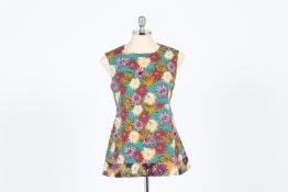 MARNI - A PRINTED COTTON SLEEVELESS BLOUSE