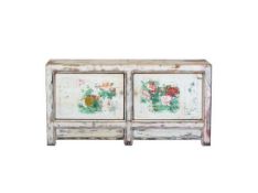 EMPEROR'S ATTIC - AN ANTIQUE SHANDONG PAINTED CABINET