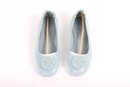 TORY BURCH - 'MINNIE' CROC-EMBOSSED BALLET FLATS