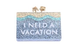 KATE SPADE - A 'I NEED A VACATION' BOX CLUTCH