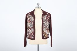 HERMES - A SILK AND CASHMERE CARDIGAN