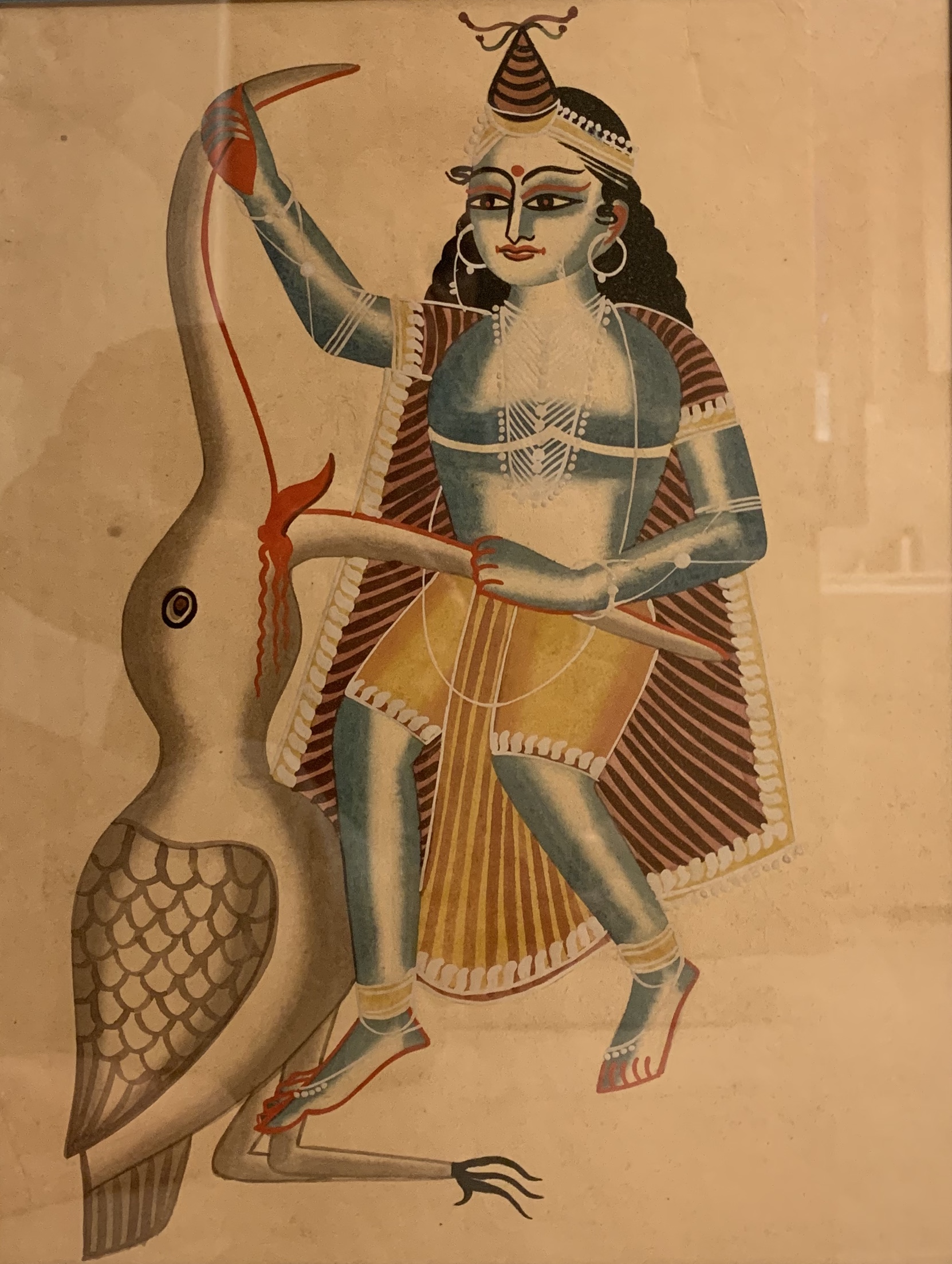 A CONTEMPORARY KALIGHAT-STYLE ARTWORK - Image 2 of 2