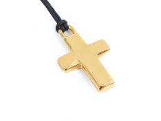 ROBERT LEE MORRIS - A VINTAGE GOLD PLATED CROSS PENDANT