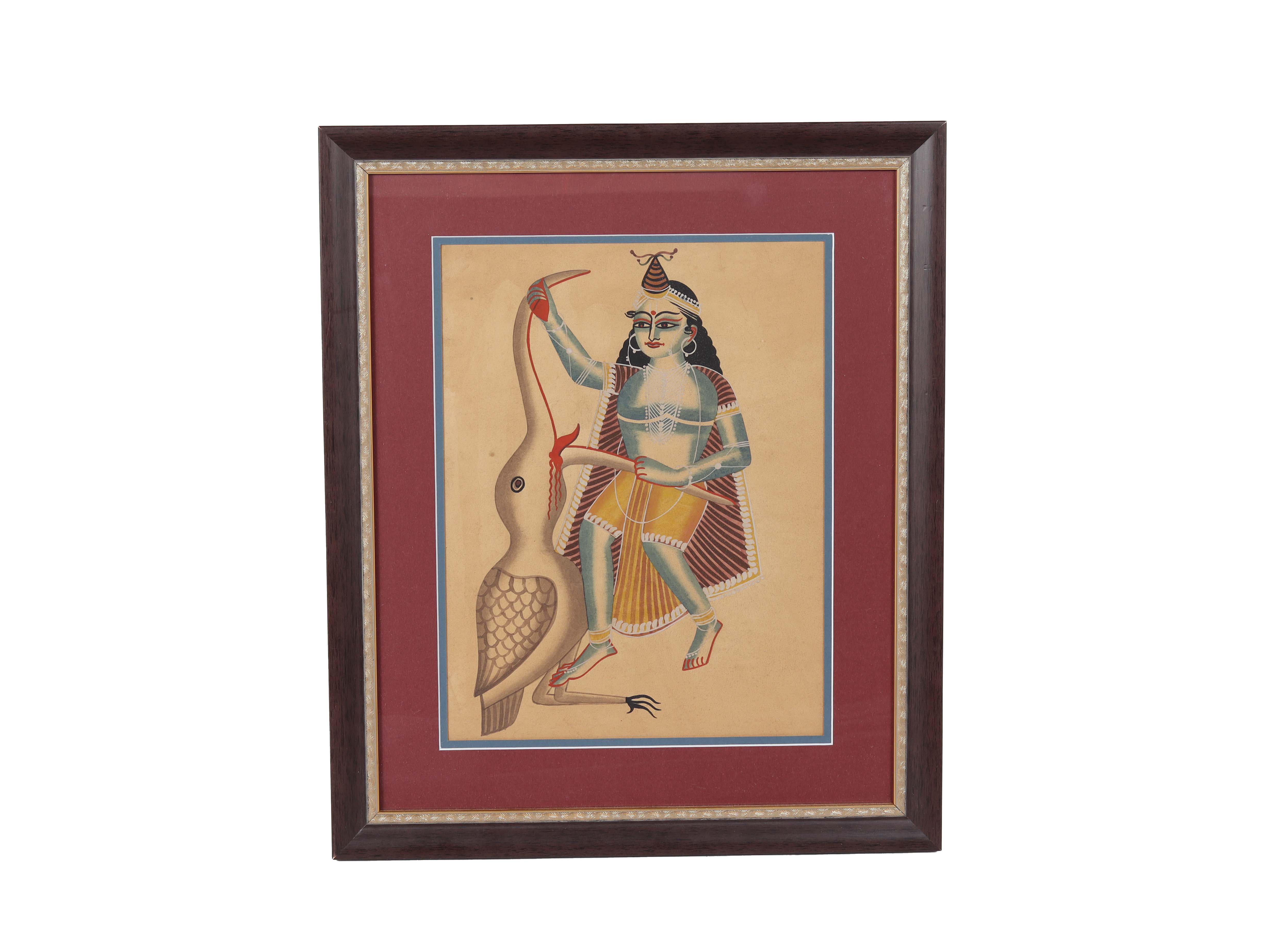 A CONTEMPORARY KALIGHAT-STYLE ARTWORK