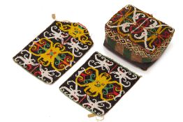 A GROUP OF IBAN TRIBE BEADED ITEMS