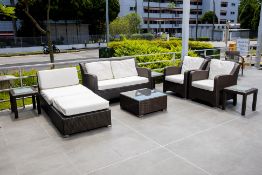 A GROUP OF OUTDOOR FURNITURE