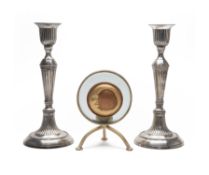 THREE CANDLE HOLDERS