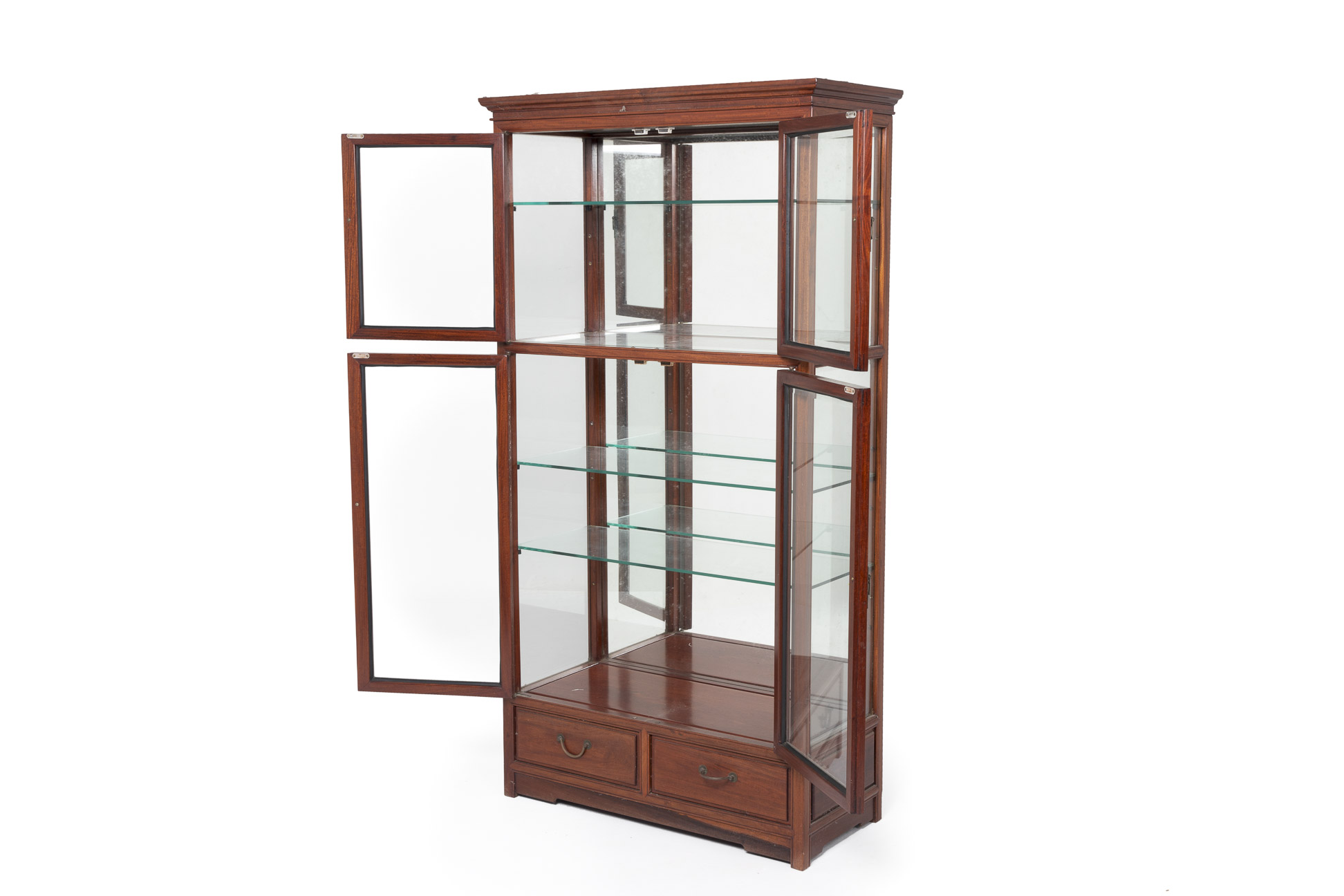 A GLAZED DISPLAY CABINET - Image 3 of 3