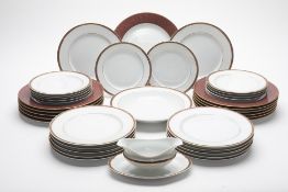 A BERNARDAUD LIMOGES PORCELAIN PART DINNER SERVICE